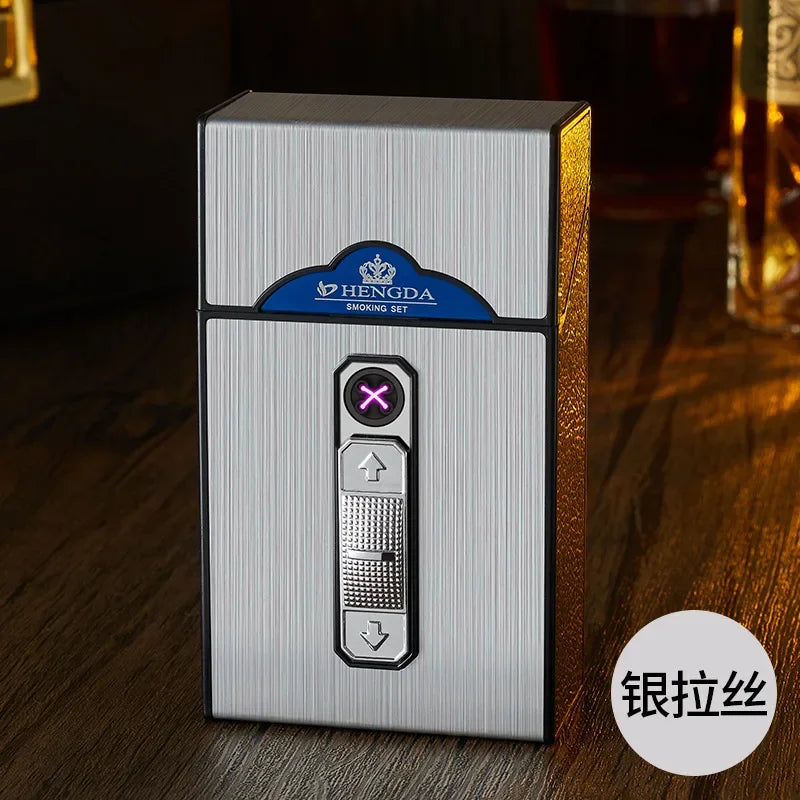 20 Whole Pack Cigarettes Dual Arc USB Charging Lighter Outdoor Moisture-proof And Waterproof 2 in 1 Electronic Lighters Smoking.