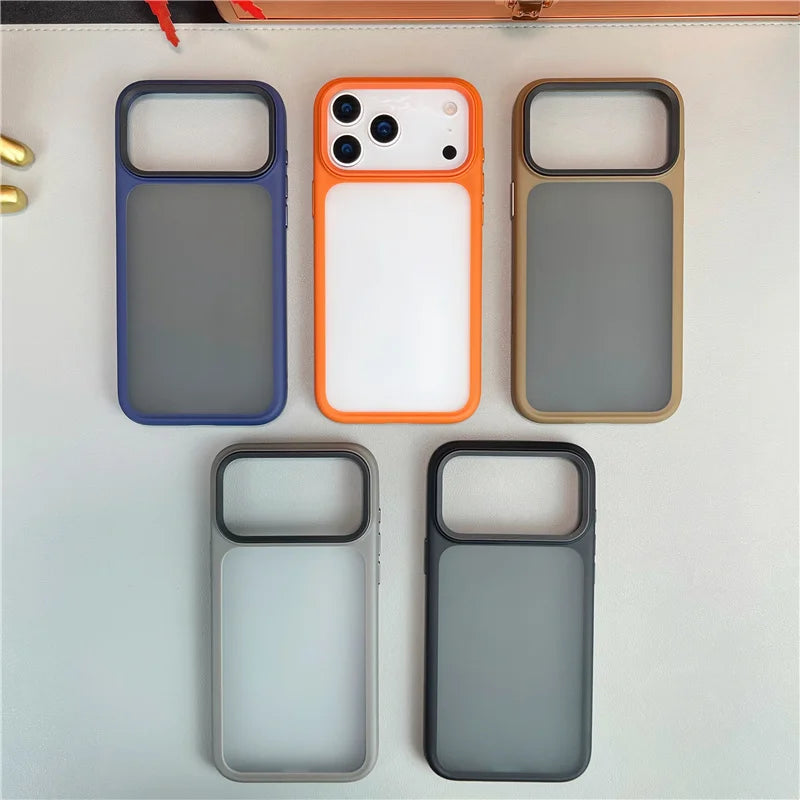 Active Touch Camera Button Matte Hybrid Armor Case For iPhone 17Air 17 17Pro 17Pro Max Lens Protection Shockproof Hard Cover.