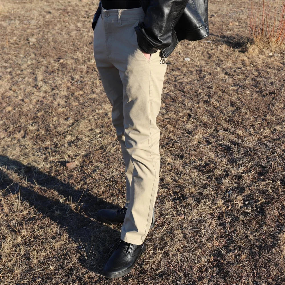 AIOPESON Casual Cotton Men Trousers Solid Color Slim Fit Men's Pants New Spring Autumn High Quality Classic Business Pants Men.