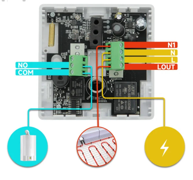 RF Wireless Thermostat Smart WiFi Floor Heating For Gas Boiler Battery Powered Tuya Temperature Controller Receiver Alice Google.