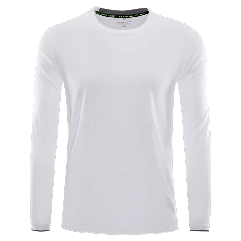 Quick Dry Long Sleeve T-shirt Custom Logo High Quality Round Neck Sports T-shirt Printing Design Company Team Shirt Embroidery.