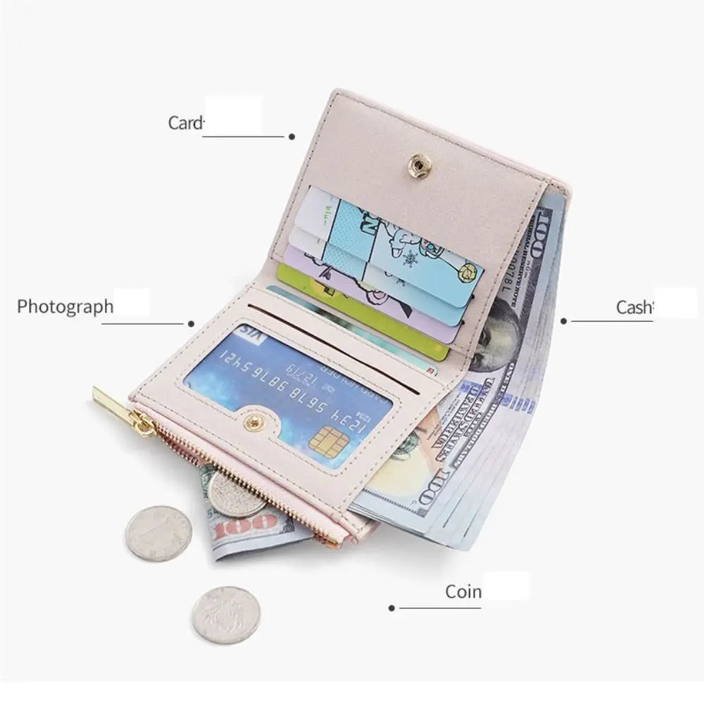 New Embroidered Wallet for Women Ladies Coin Purses PU Leather Zipper Credit Card Holder Clutch Money Bag Pocket.
