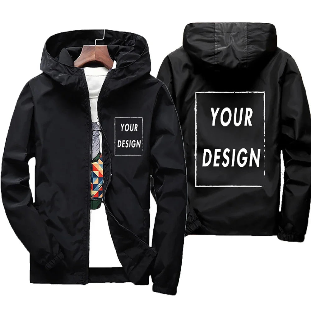 Custom Brand Logo Autumn Jacket Men Waterproof Warm Windbreaker Casual Clothing Big Size 7Xl Men Green Black Red Jacket Outdoor.