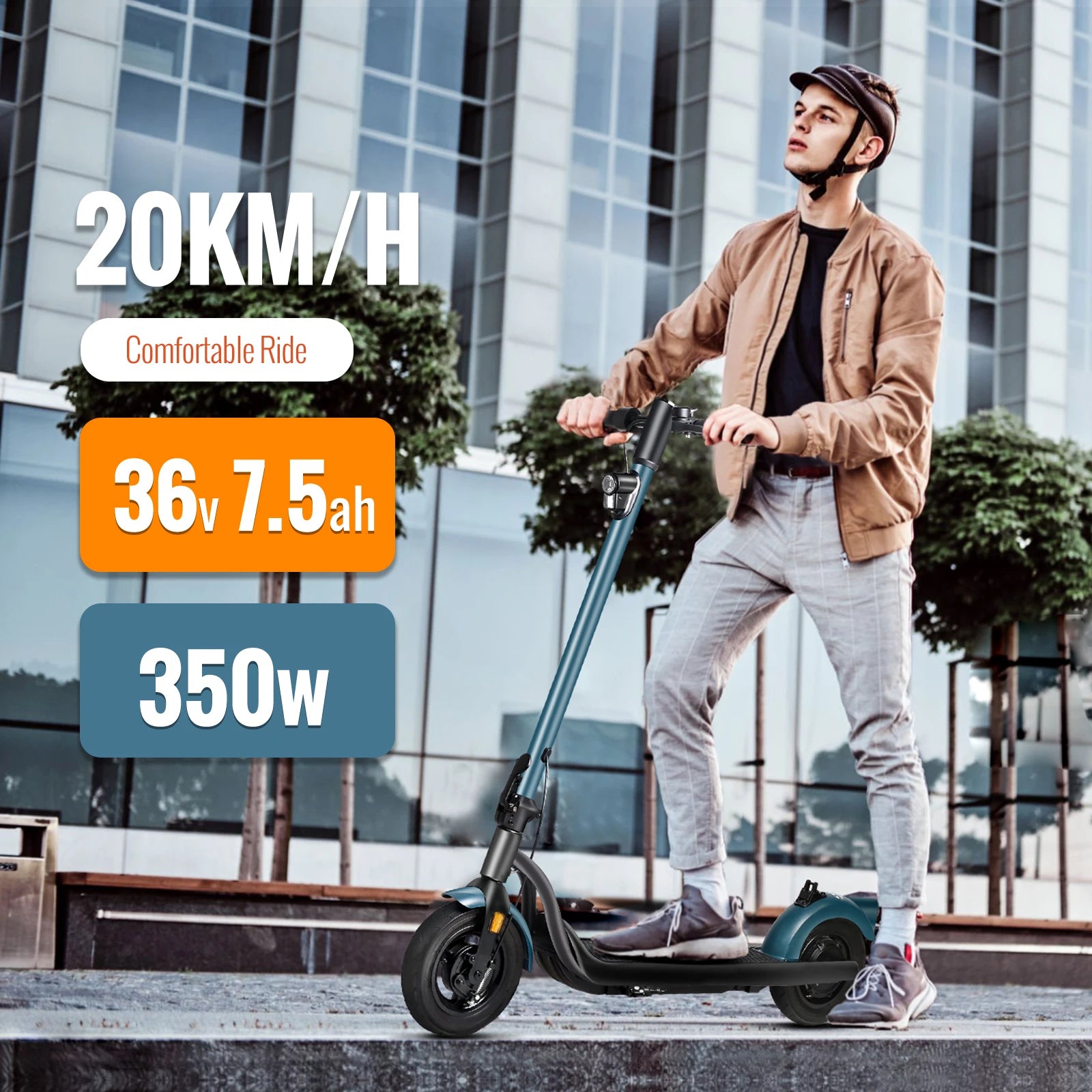 350w Electric Scooter With ABE App 36v Lithium Battery Scooters 20km/h 35km Long Range 10 Inch Tire For Adults Escooter For DE.