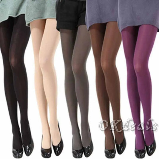8 Colors Women's Spring Autumn Footed Thick 120D Opaque Stockings Pantyhose Tights