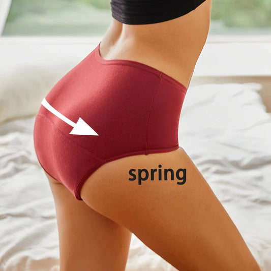 FINETOO Leak Proof Menstrual Panties Underwear Period Physiological Panty Women Waterproof Brief High Waist S-XL Female Lingerie.