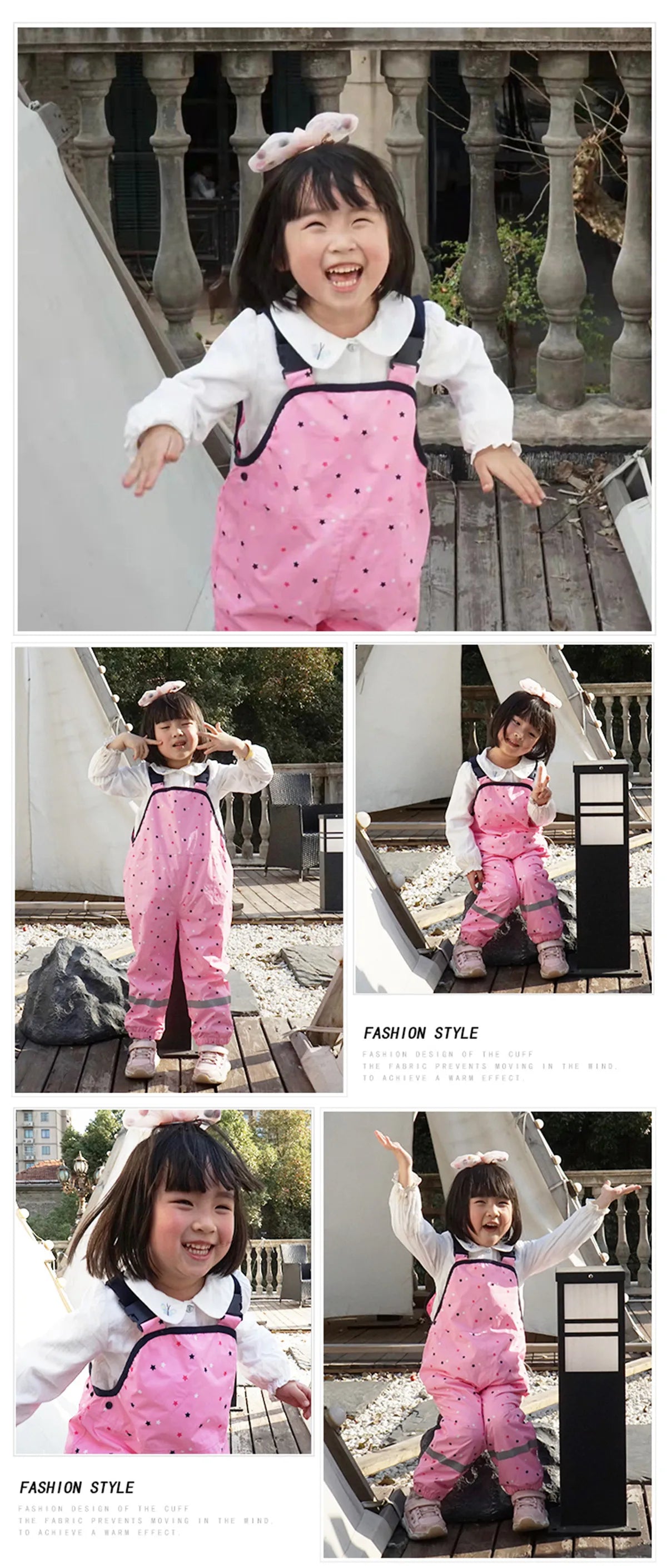 HONEYKING Children's Clothing Sets Raincoat Suit Baby Waterproof Overalls Pants Girls Jumpsuit For Kids Jacket And Trousers Set.
