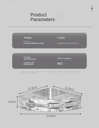2PCS Badezimmer Regale Küche Lagerung Organizer Kunststoff Shampoo Rack Dusche Regal Bad Zubehör Kein Bohrer Regal