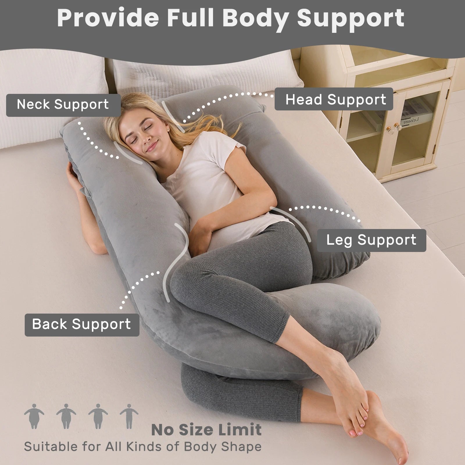 Pregnancy Pillows for Sleeping, J Shaped Full Body Maternity Pillow, Pregnancy Pillow for Women, Full Body Pillows for Sleeping.