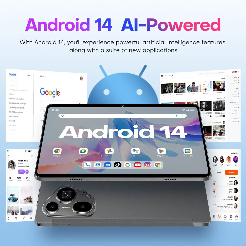 Original Tablet Pad 7 Ultra 11 Inch 16GB RAM 1TB ROM tablet Android 14 Core Pad Tablet PC Phone Dual Wifi tablette  8800mah.