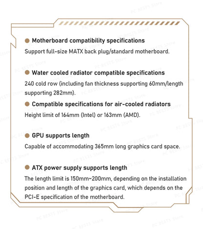 Jonsbo D32 STD/PRO Black MATX Desktop Small Case Support ATX/SFX Power Supply 240 Water Cooling Computer Office PC Case.