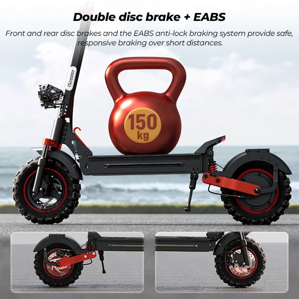 ISCOOTER IX5S Electric Scooter for Adults 1000W Motor E-Scooter 48V15AH Battery 11 Inch Off Road Tire Electric Off Road Scooter.