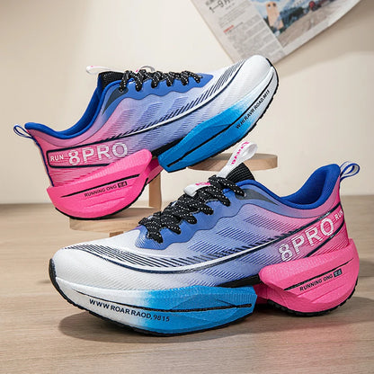 Marathon Air Cushion Herren Sport Laufschuhe Atmungsaktive leichte Damen Bequeme sportliche rutschfeste Carbon Plate Sneakers.