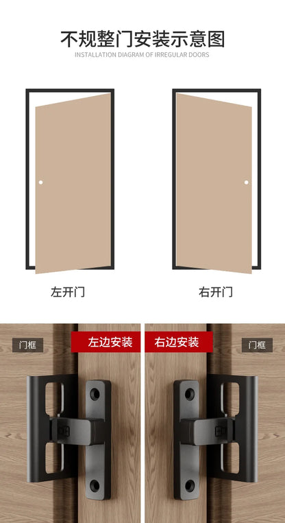 Riegel Riegel Indoor Non-Punch Türschloss Badezimmer Schiebetür Schnalle Schiebetür Snap Altmodische oberflächenmontierte Zimmertür