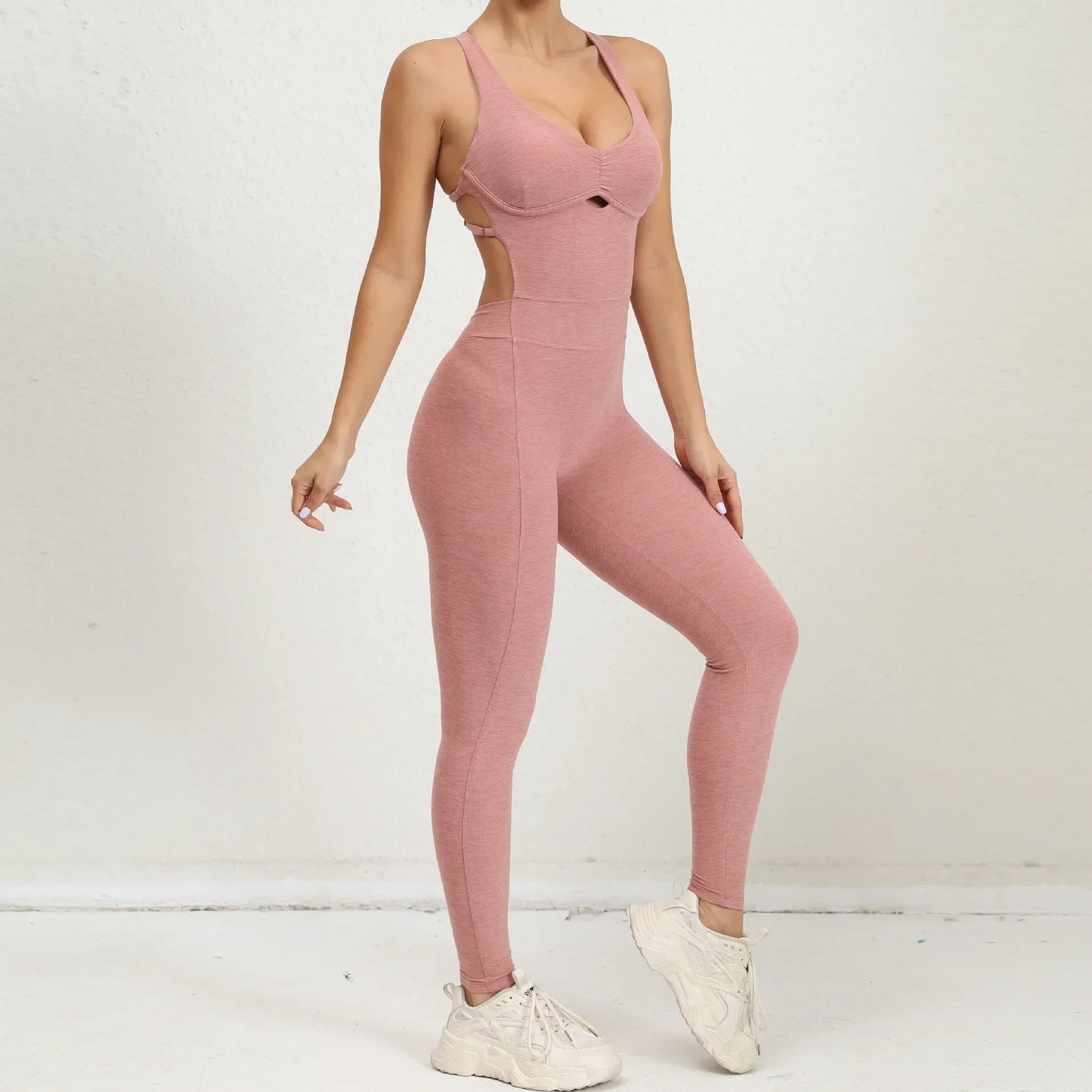 Seamless Yoga Jumpsuits Sports Fitness Peach Hip Raise Cross Beauty Back Dance Belly Contracting One-piece Tracksuits for Women