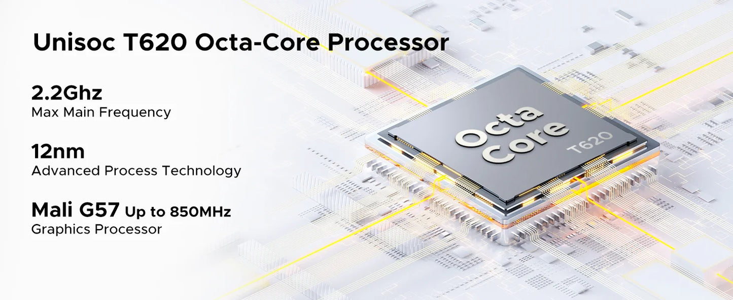 DOOGEE T36 Smart Tablet PC Android 15 12'' Display 32GB RAM (8GB+24GB) 256GB Unisoc T620 Octa Core 8800mAh Battery Widevine L1.