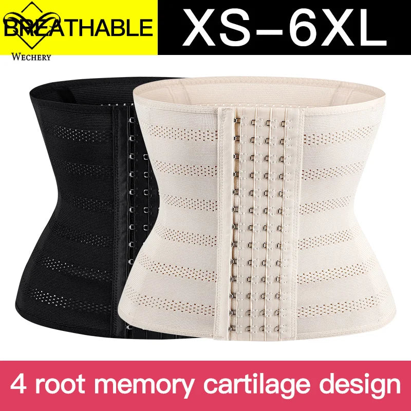 Women's Underwear Mesh Breathable Waist Trainer Shapers Original Colombian Abdomen Control Girdles Woman Steel Bones Shapewear.