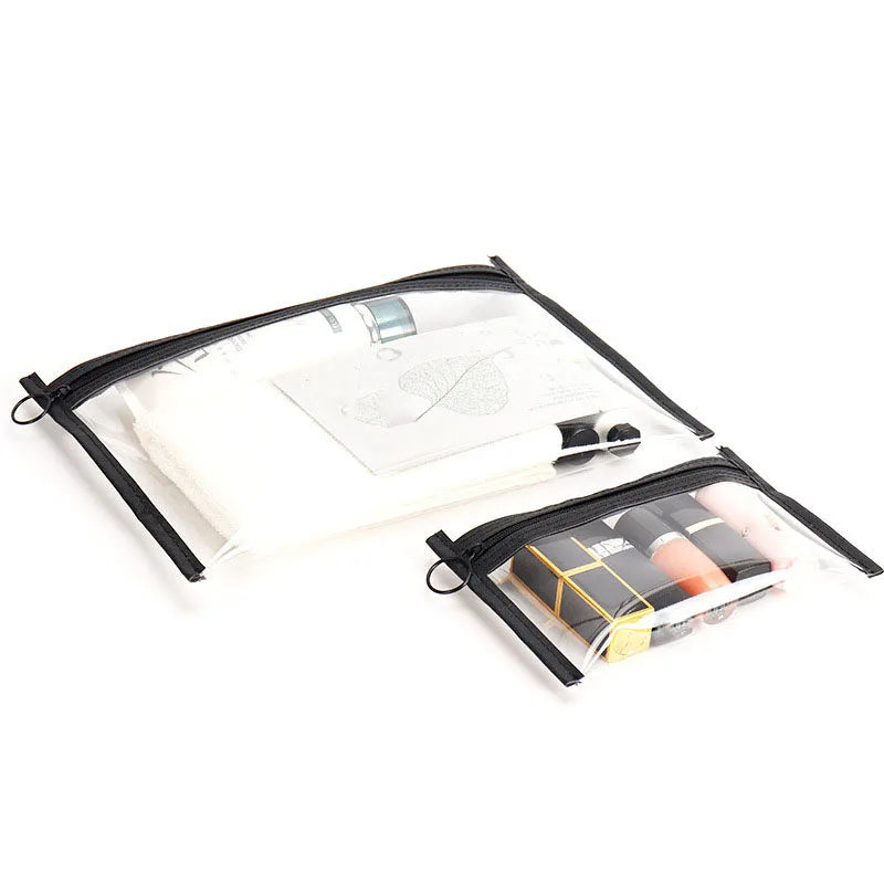 Wash Transparent Cosmetic Bag for Women Clear Zipper Makeup Bag Travel Female Makeup Brush Holder Organizer Toiletry Bag Clutch.