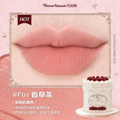 Flower Knows Butterfly Cloud Collar Collection Cosmetics Water Non Stick Cup Lipstick Lght Film-forming Solid Lip Gloss Makeup