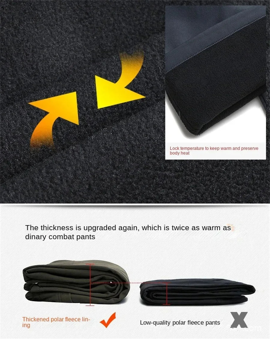 Winter autumn fleece warm waterproof suit men's jacket tactical outdoor hiking fishing camping sportswear jacket