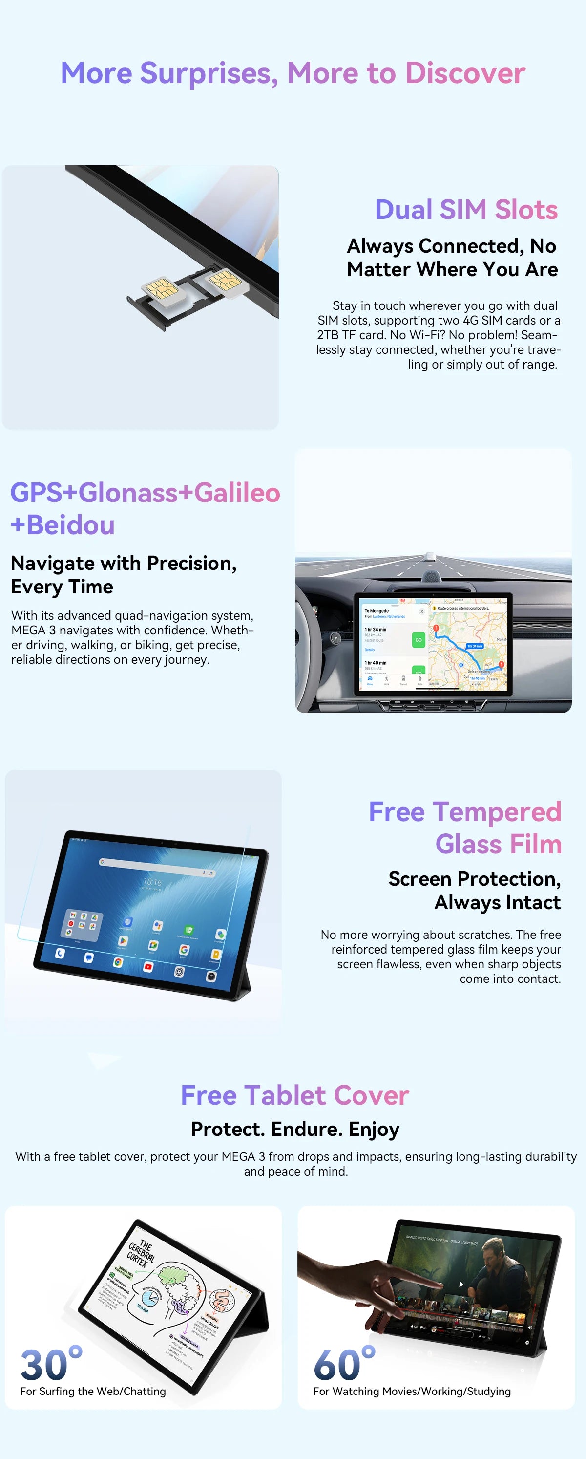 2025 Blackview MEGA 3 Tablet Android 15 Pad 12.1" 2.5K 90Hz Display 12GB 256GB 8800mAh Tablets PC 33W Fast Charging 50MP Camera