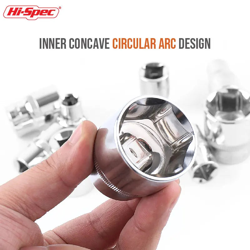 Hi-Spec 8–36 mm 1/2 Zoll Antrieb Deep Impact Steckschlüsselsatz CR-V Stahl Ratschenschlüssel Steckschlüssel Innensechskant Steckschlüsseleinsatz Mutterentfernung Handwerkzeuge Steckschlüsselsatz