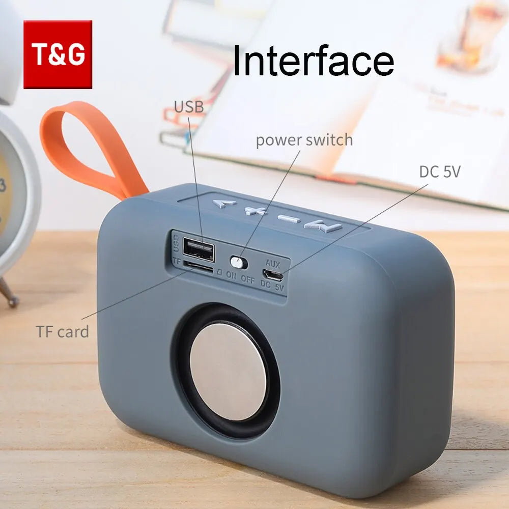 Speaker TG506 Portable Mini Wireless Soundbar Bluetooth 5.0 Outdoor Indoor HIFI Loudspeaker Support TF Card FM Radio Waterproof.