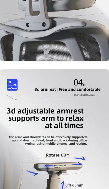 Ergonomischer Stuhl Heimcomputerstuhl Bequemer sitzender Bürostuhl Rücksitz Arbeitszimmer Schreibtisch E-Sport-Studienstuhl