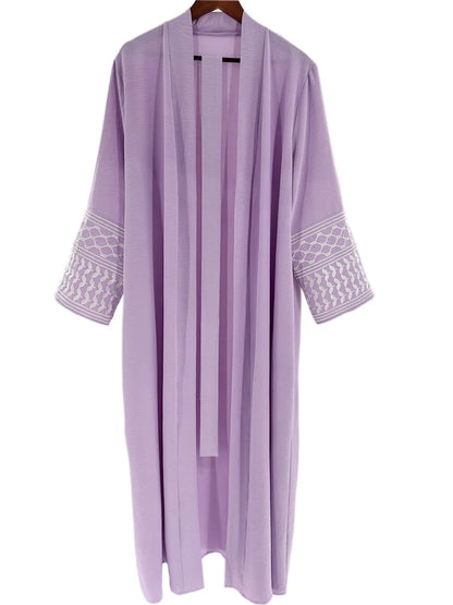 Embroidery Open Modest Kimono Abaya Dubai Luxury Islam Muslim Kaftan Modal Dress Arabic Abayas Women Kebaya Robe Femme Musulmane.