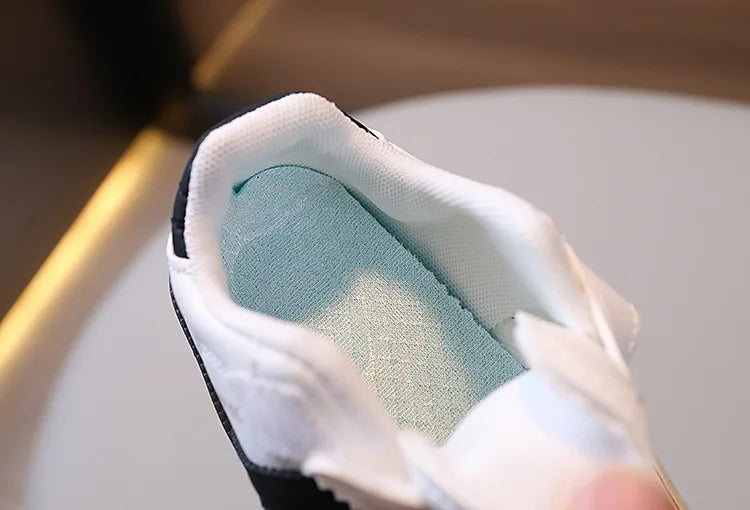 Spring Sport Shoes For Children PU Leather Ergonomics Kids Sneakers Soft-soled Children's Sneakers Boy's Girl's Tennis Shoes.