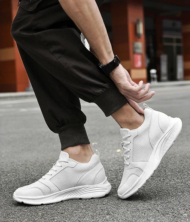 Männer Aufzug Schuhe Höhe Erhöhen Turnschuhe Schuhe für Männer 10 cm Sport Casual Schuhe Unsichtbare Innere Erhöhung 8 cm Weiße Schuhe.