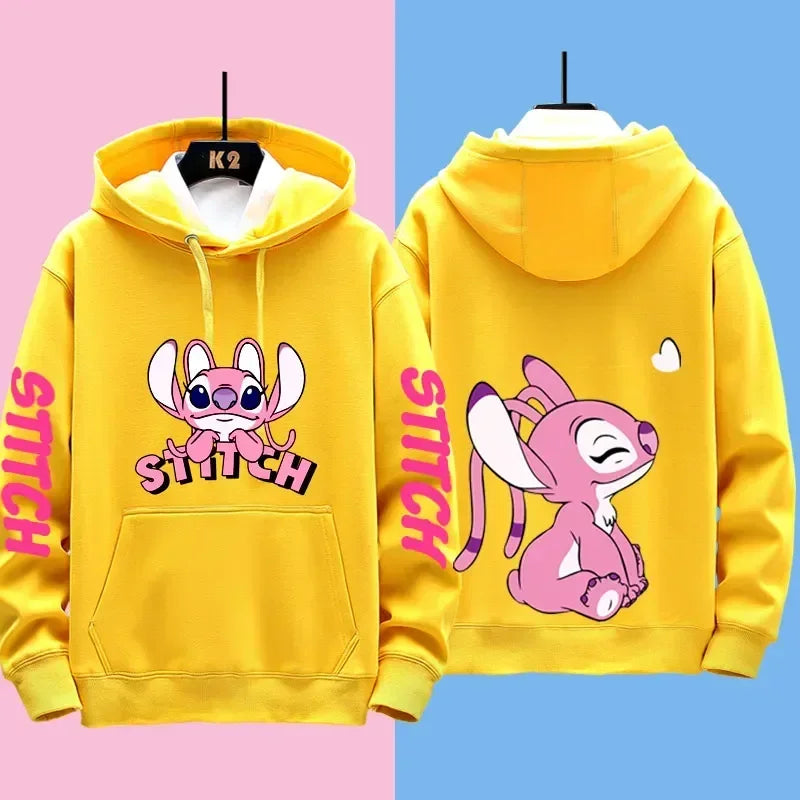 Disney Stitch Different Couple Outfits for Men and Women Casual Sweatshirts Hooded Jackets and Clothes.