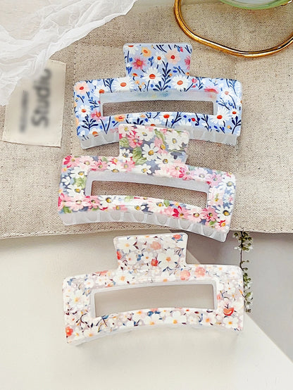 1/3/4/6 Pcs Medium Hair Claw Clips for Women Girls, Pink Strong Hold Matte Square Hair Clips for Thick Thin Hair