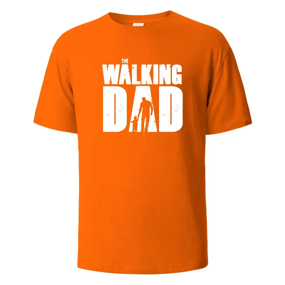 The Walking Dad Funny Street Printed T-Shirts Men Fashion Summer Tshirt Loose Oversized Cotton Short Sleeves Casual Hip Hop Tees.