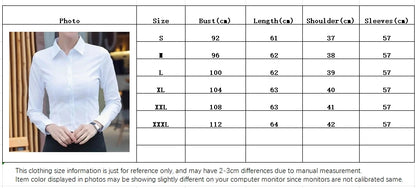 Elegant Women Shirts Woman White Shirt Long Sleeve Blouse Office Lady business Pink Shirts Button Solid Women work Blouses Tops.