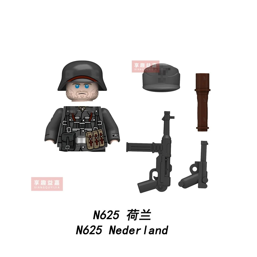 Military affairs Private Soviet Infantry Afrika Korps Building Blocks Model Bricks mini Action toy Figures Toy gift for children.