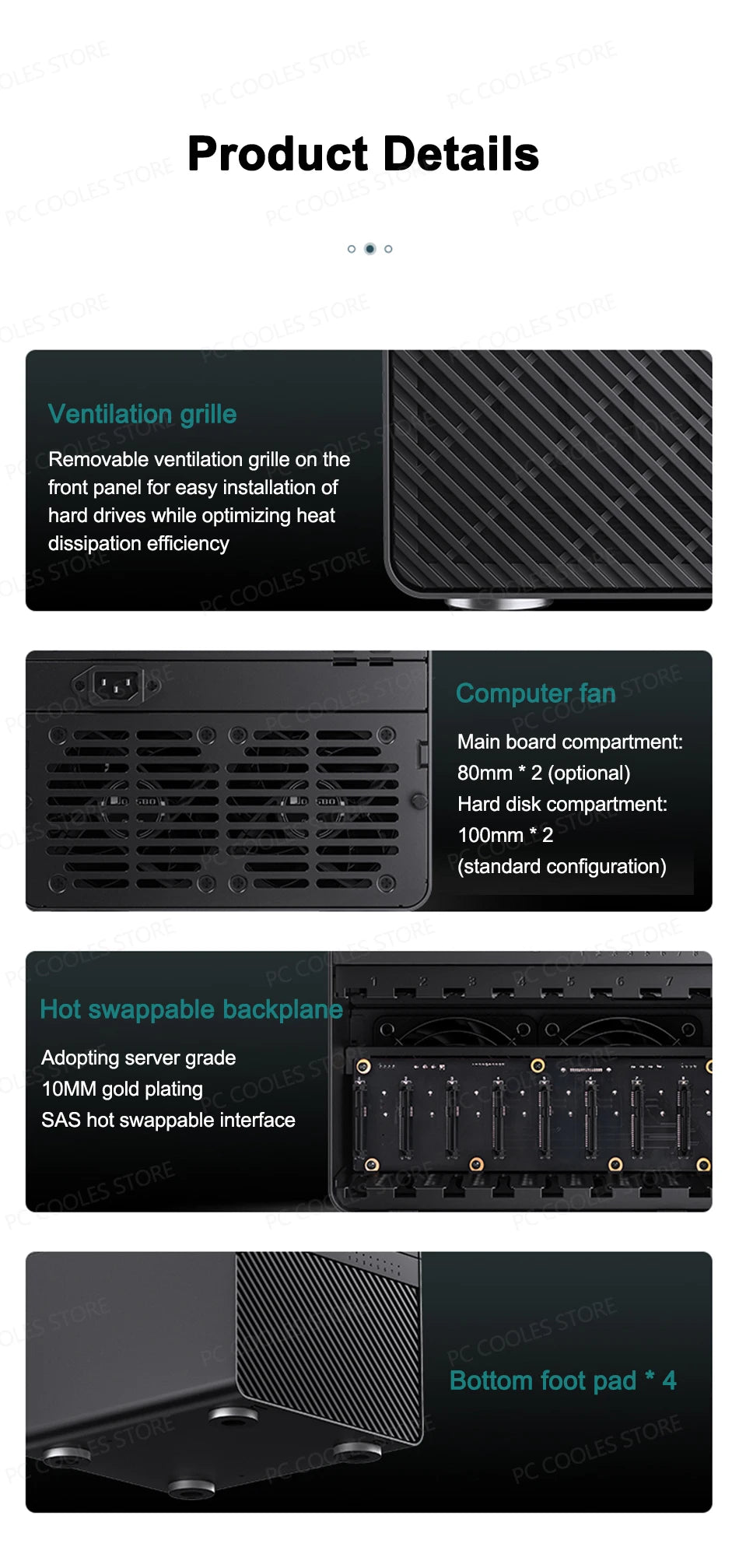 JONSBO N3 NAS Mini Case All-In-One Aluminum ITX Chassis 8 Hard Disk Location Support 130mm CPU Cooler 250mm Graphics Card