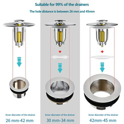 Drücken Sie Bounce Becken Pop-up-Abflussfilter Badezimmer Dusche Waschbecken Filter Stecker Waschbecken Haar Waschbecken Sieb Küche Badewanne Stopper