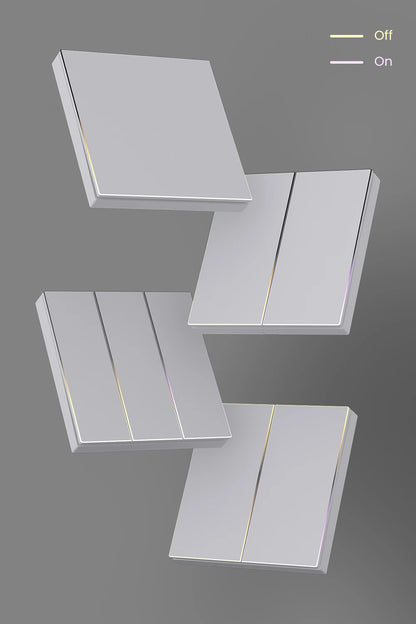 AVATTO Tuya Zigbee/WiFi Smart Lichtschalter mit Neutralleiter, Tasten-Rebound-Schalter mit Umgebungslicht-Unterstützung Alexa Google Home.