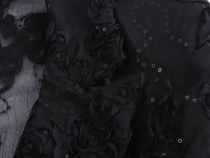 MUJER Sequin Pants Sets for Women 2 Pieces Flower Women's Pants Blazer Suits 2 Pieces Sets Women Outfit Semi Sheer Trousers Sets.