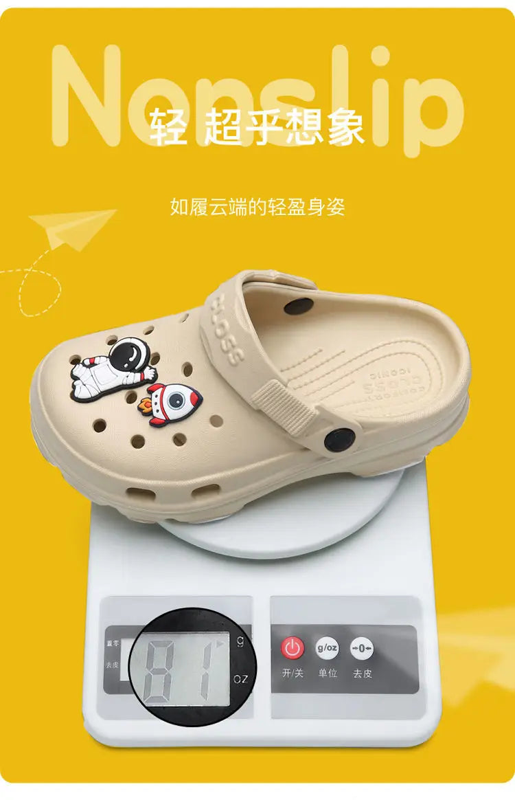 3-12y Kids Mules & Clogs Summer Boys Girls Sandals Cartoon 6 Colors Non-slip Comfortable Beach Slippers Children Garden Shoes 24.