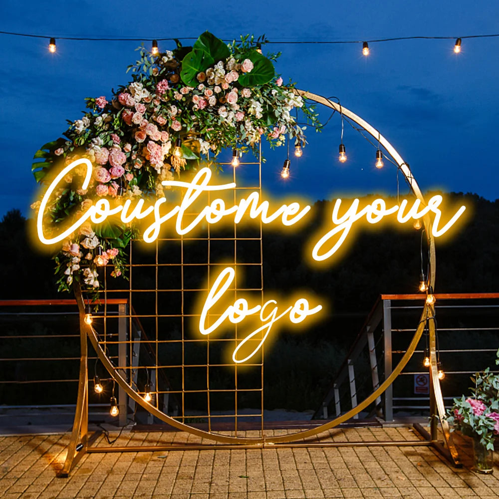 Custom Neon Sign Led Light Personalized Custom Logo Wall Decor Neon Sign For Store Wedding Happy Birthday Party Bar Neon Sign.