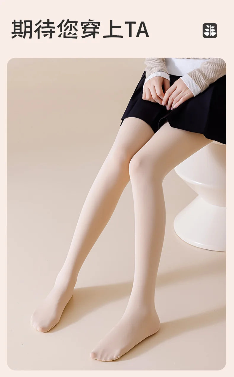 Women Tights Bare Legs for Women Autumn Winter Natural Skin Color Velvet Thickened Pantyhose Beauty Leggings One-piece Pants
