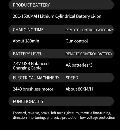 Teeggi 4WD 2.4G RC Drift Car 80KM/H 1:14 High Speed Off-Road Racing Car Brushless 3S Remote Controller Car Truck Toy For Gift