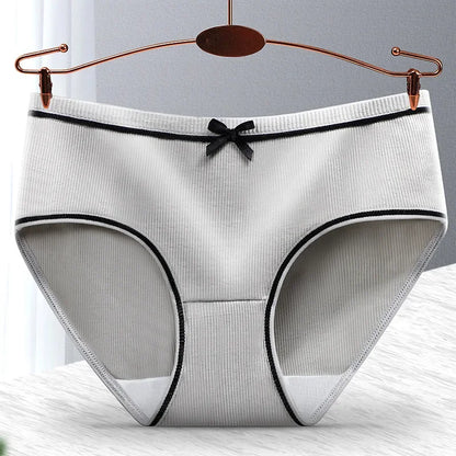 Ladies Cotton Underwear Panties Girls Sexy Seamless Antibacterial Crotch Breathable Briefs Mid-waist Large Size Women's Panties.