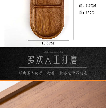 Acacia Wood Japanese Style Plates High Aesthetic Value Plates Creative Home Tableware Plates.
