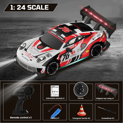 RC Car 4WD 1/24 Remote Control Cars 2.4G Radio High Speed Drift Racing High Speed Truck RTR Vehicle Toy Gift for Kids Children