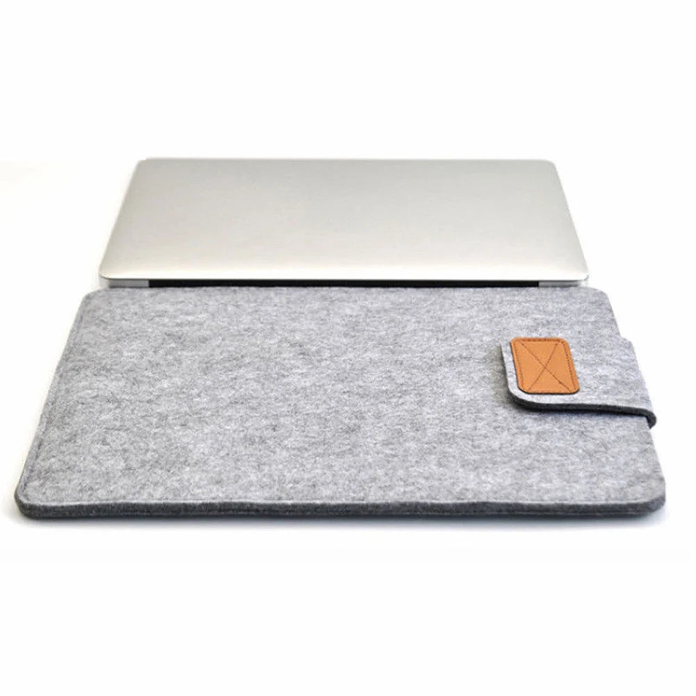 Felt Sleeve Slim Tablet Case Cover Bag for MacBooks Air Pro 11 13 15 Inch Solid Color Tablet Storage Bag.