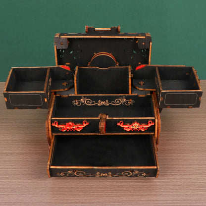3D Wooden Puzzle Exquisitely Carved Vintage Storage Box Wooden Classic Jewelry Box Puzzle Women Birthday Gift Christmas Gift.