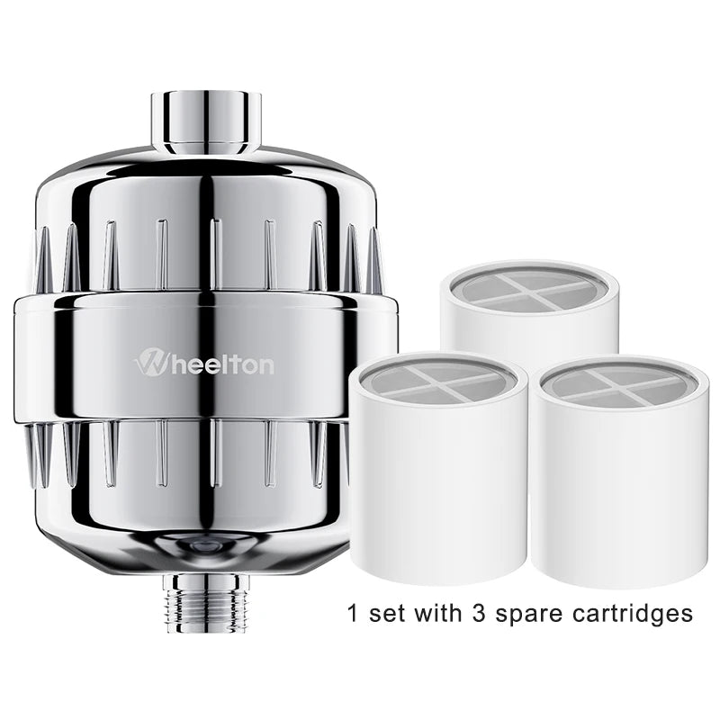Wheelton Bath Shower Filter(WHT-303-3E) Softener Chlorine & Heavy Metal Removal Water Filter Purifier For Health Bathing.